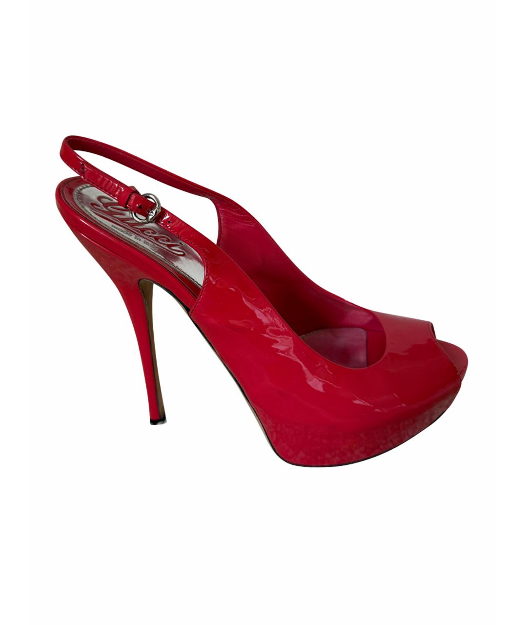 GUCCI Розовые туфли из лакированной кожи, фото 1