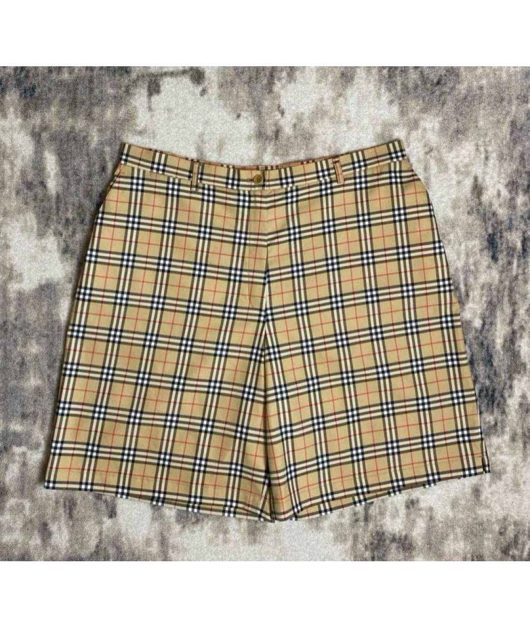 BURBERRY Коричневые хлопковые шорты, фото 2