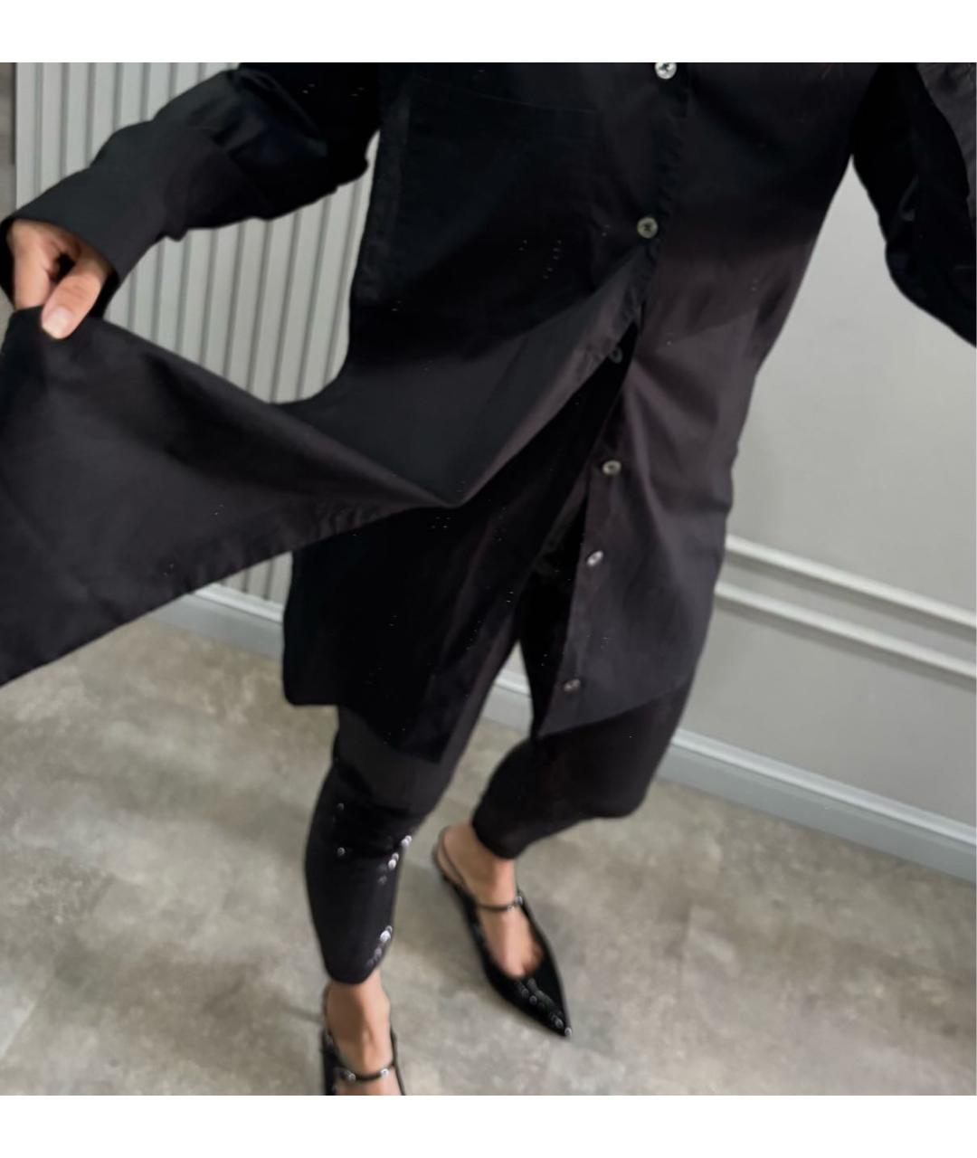 ANN DEMEULEMEESTER Черная хлопковая рубашка, фото 7