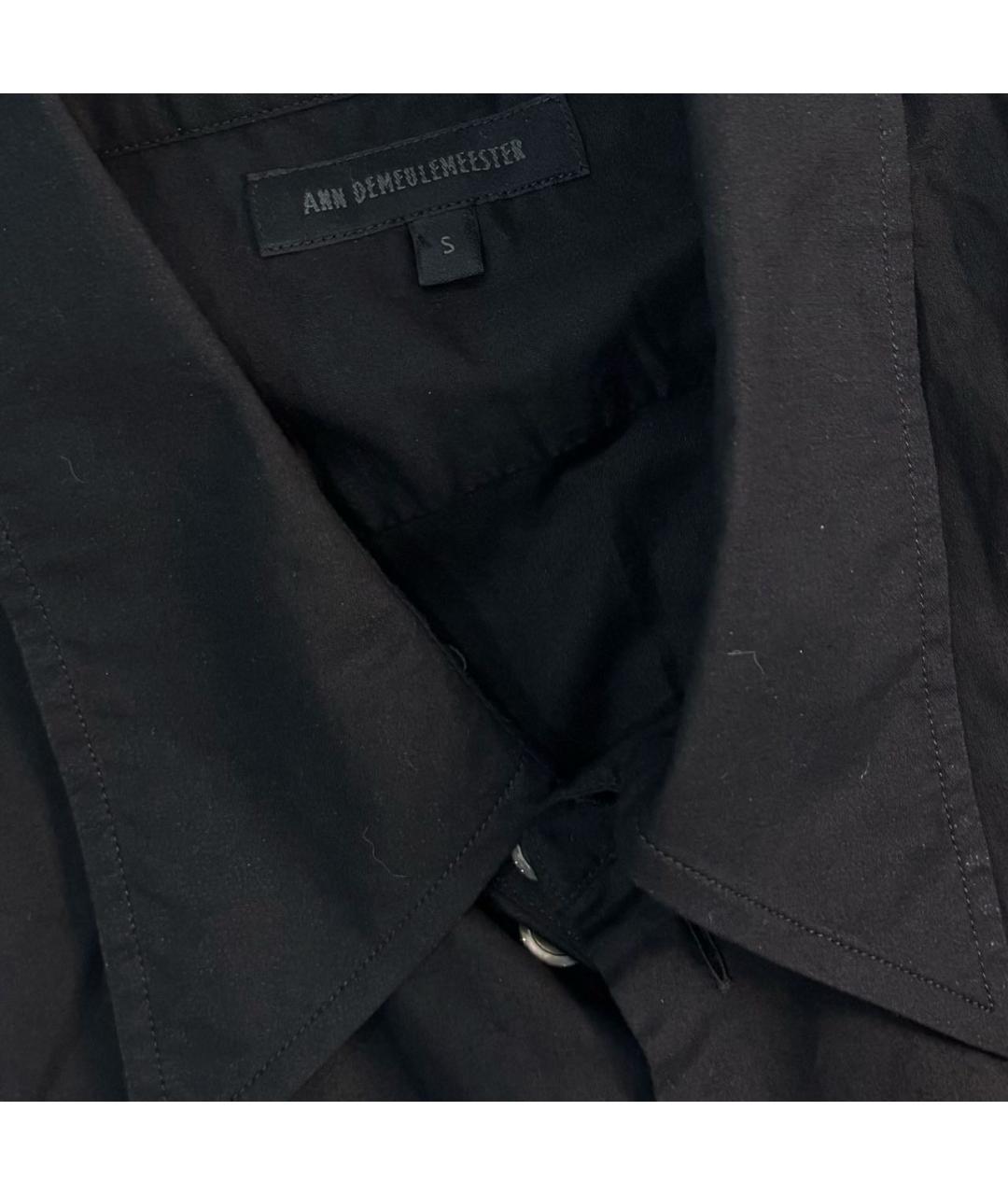 ANN DEMEULEMEESTER Черная хлопковая рубашка, фото 4