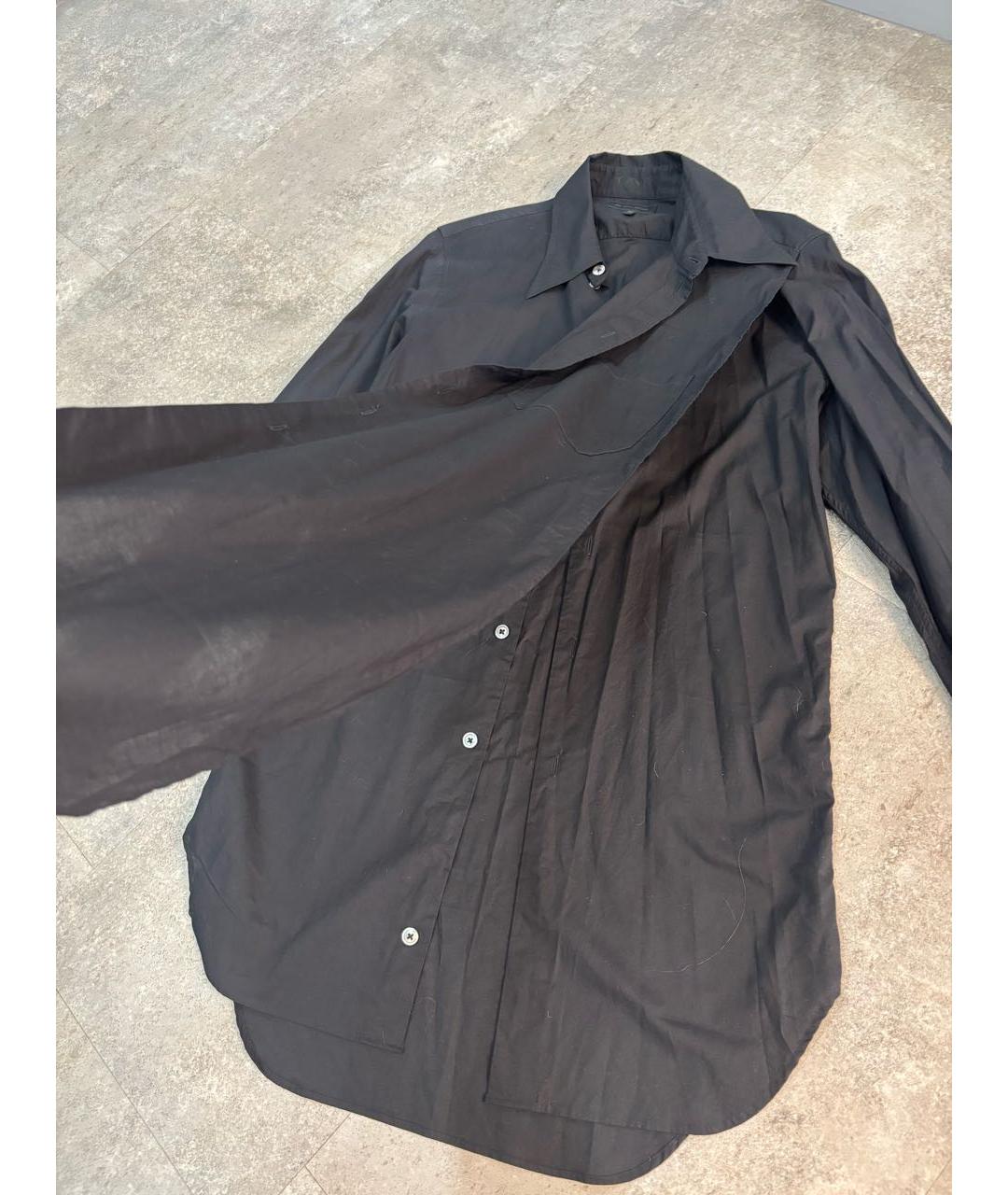 ANN DEMEULEMEESTER Черная хлопковая рубашка, фото 3