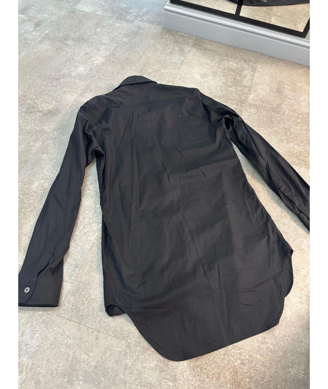 ANN DEMEULEMEESTER Черная хлопковая рубашка, фото 2