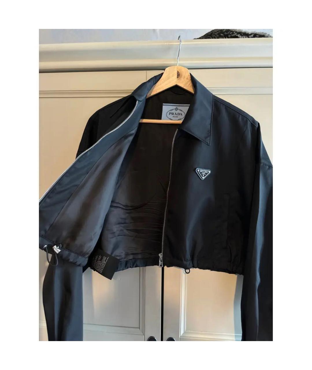PRADA Черная полиамидовая куртка, фото 4