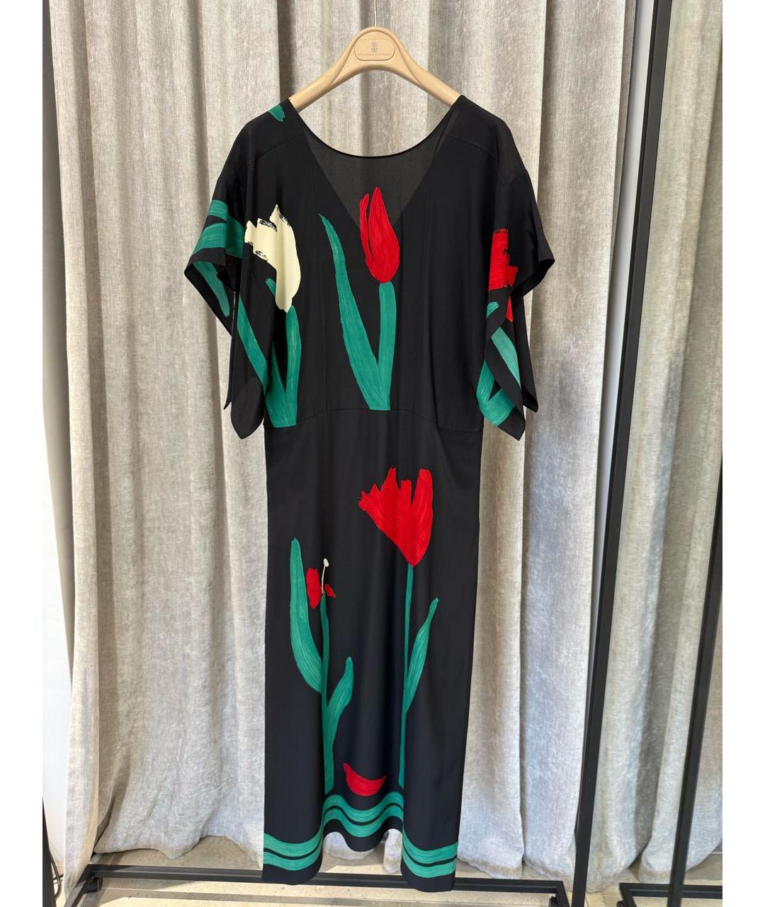 MARNI Черное шелковое повседневное платье, фото 6