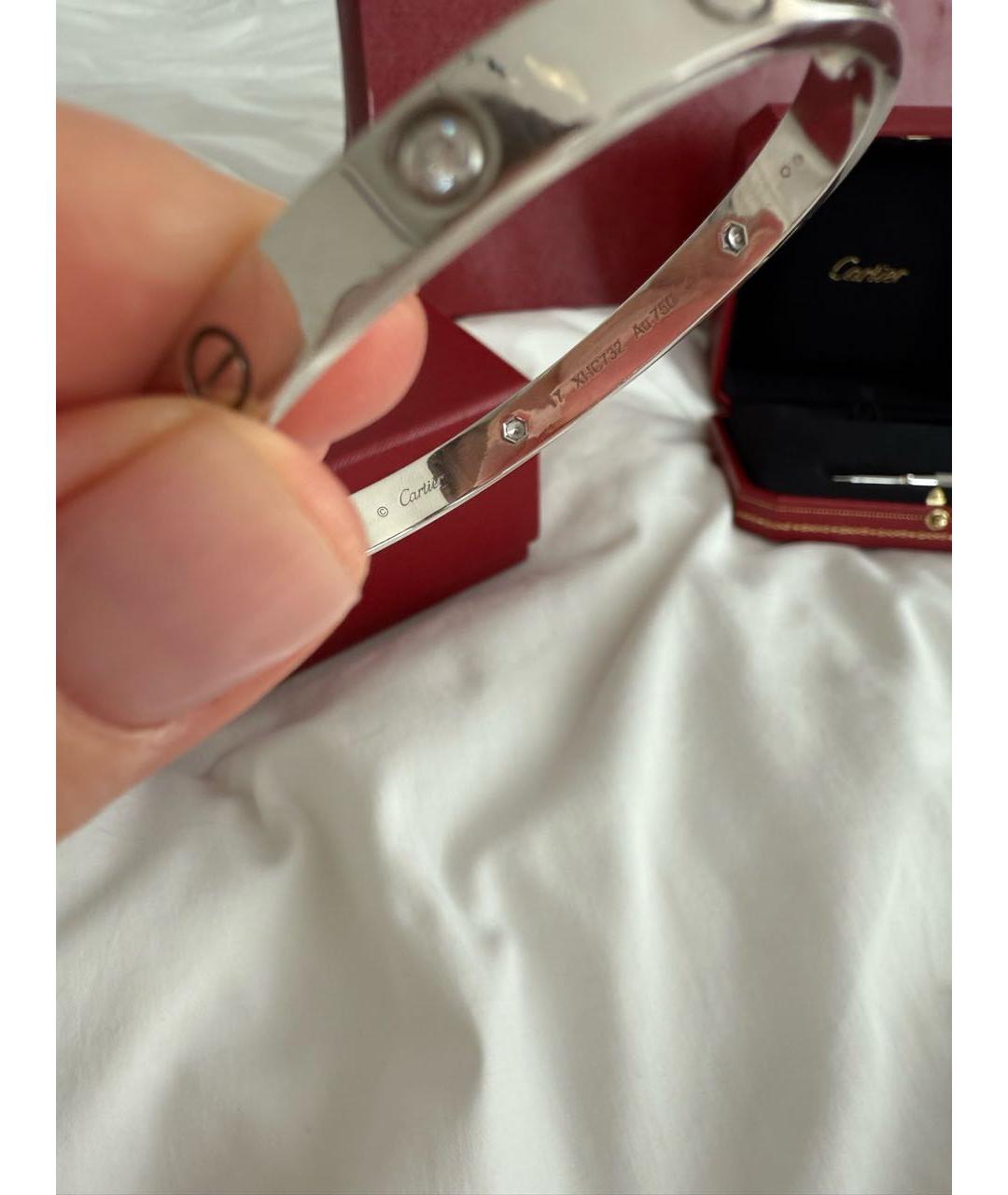CARTIER Серебрянный браслет из белого золота, фото 6