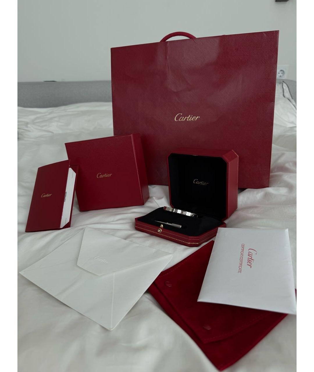 CARTIER Серебрянный браслет из белого золота, фото 8