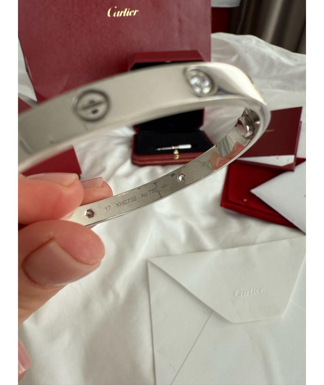CARTIER Серебрянный браслет из белого золота, фото 7
