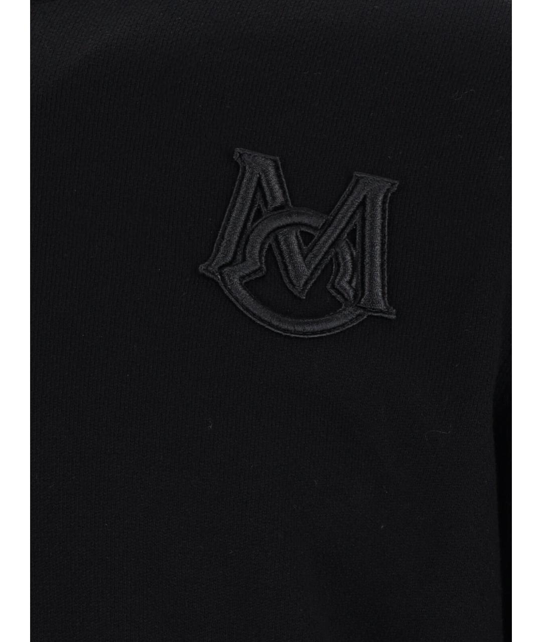 MONCLER Черный хлопковый джемпер / свитер, фото 4