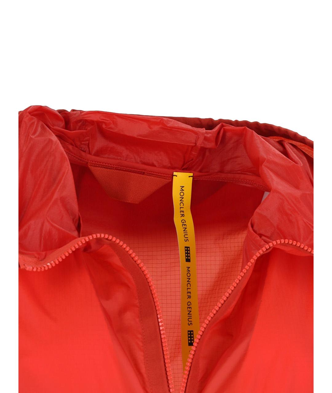 MONCLER Оранжевая полиамидовая куртка, фото 5