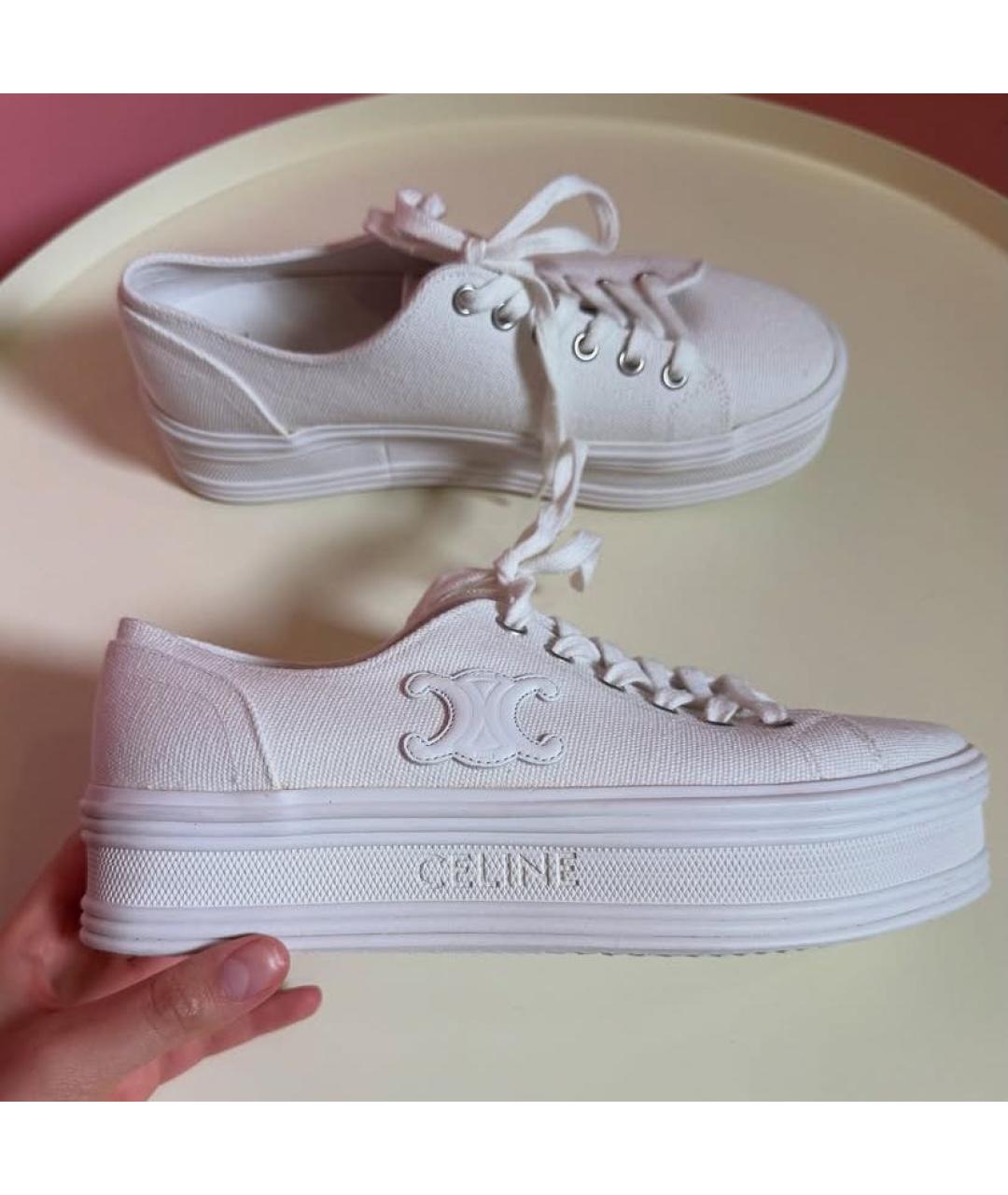 CELINE Белые кеды, фото 2