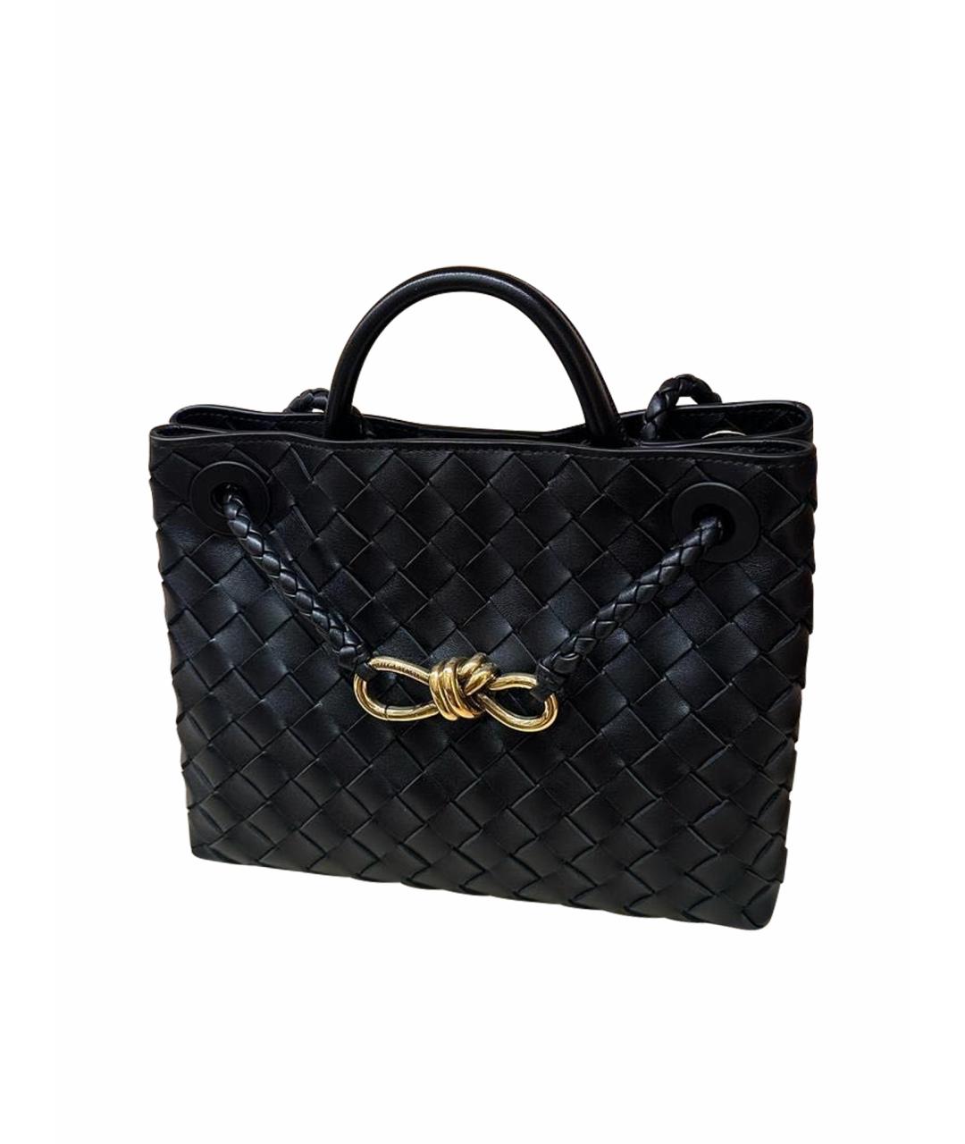 BOTTEGA VENETA Черная кожаная сумка через плечо, фото 1