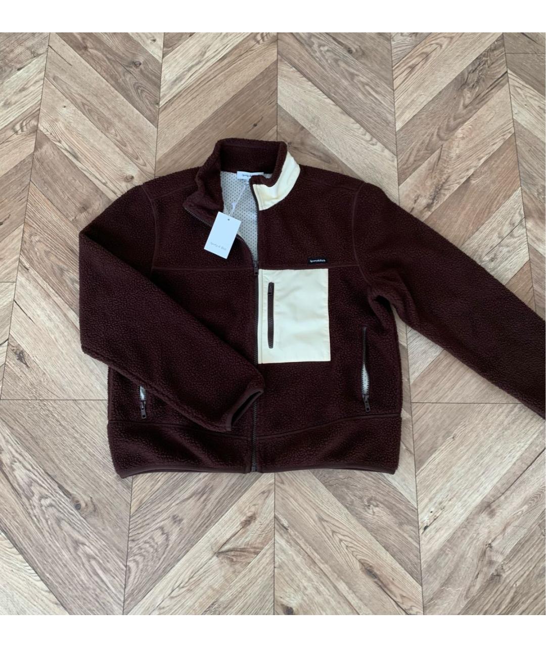 SPORTY AND RICH Коричневая полиэстеровая спортивная куртка, фото 3