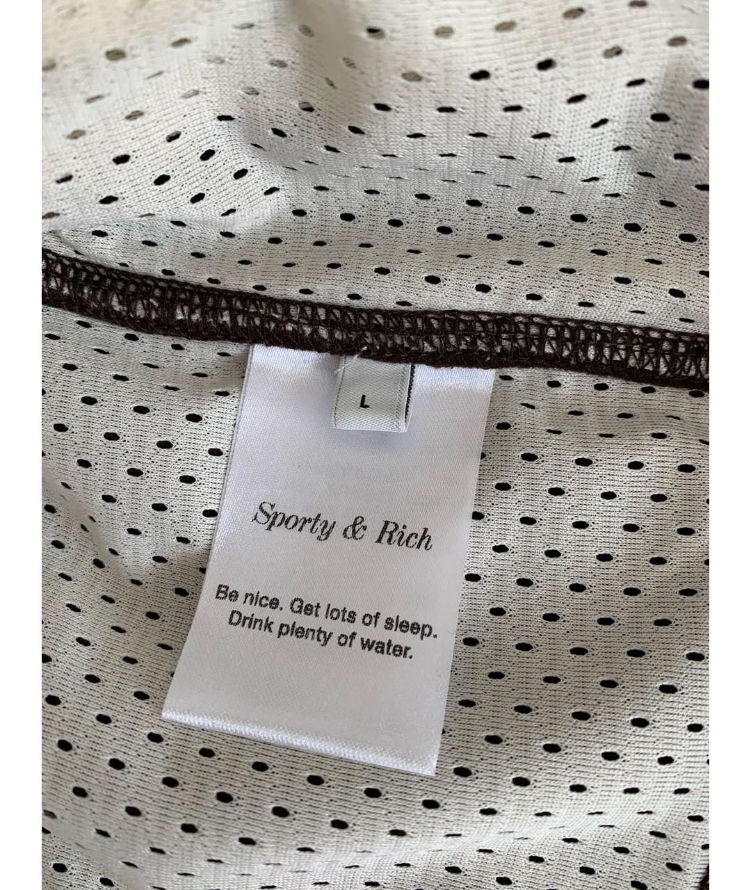 SPORTY AND RICH Коричневая полиэстеровая спортивная куртка, фото 7