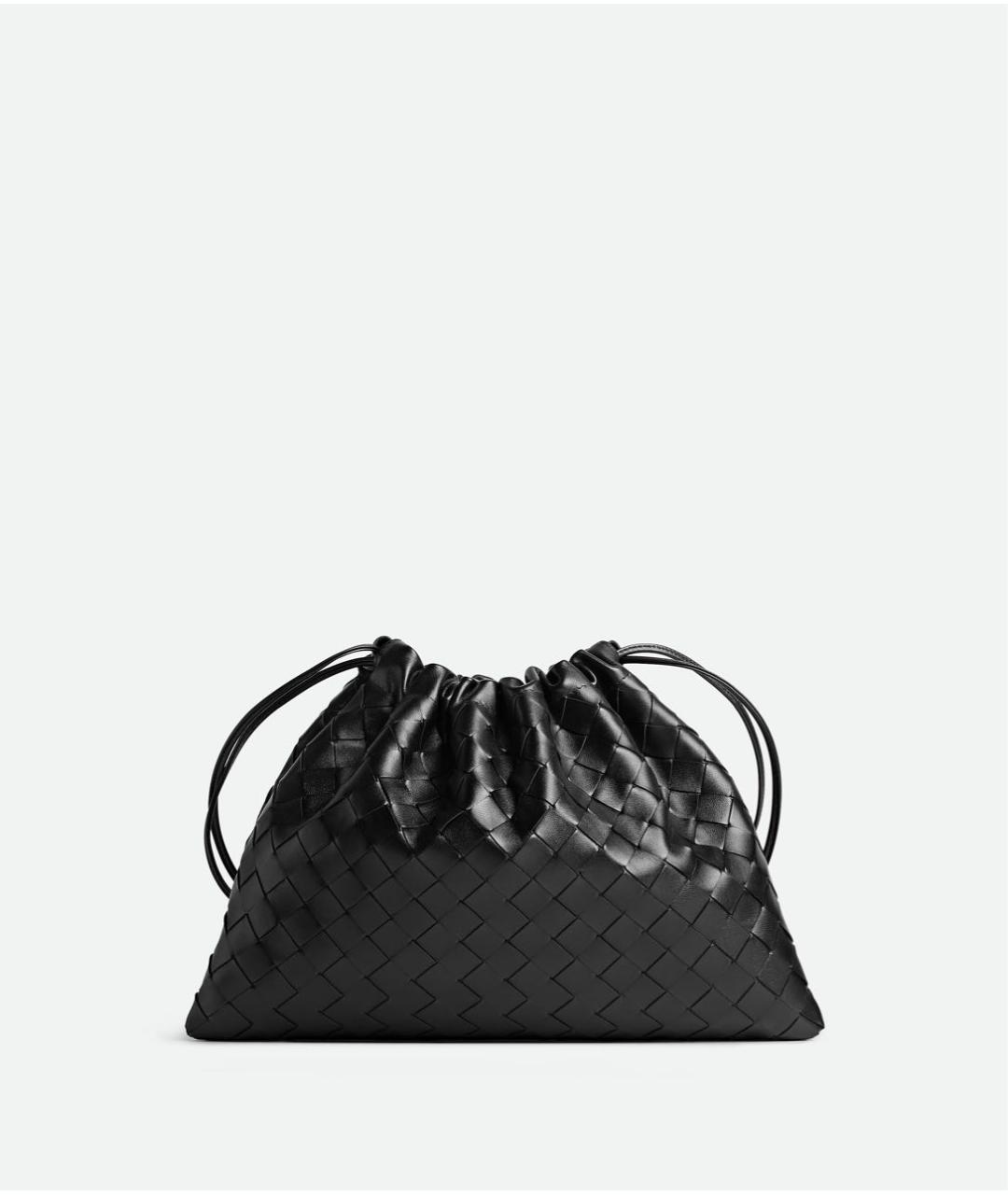 BOTTEGA VENETA Черная кожаная сумка с короткими ручками, фото 9