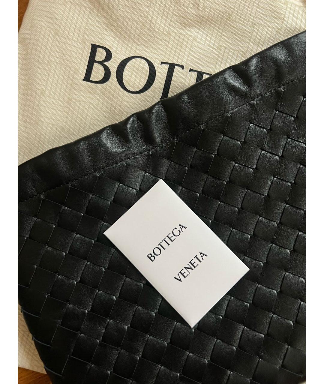 BOTTEGA VENETA Черная кожаная сумка с короткими ручками, фото 4