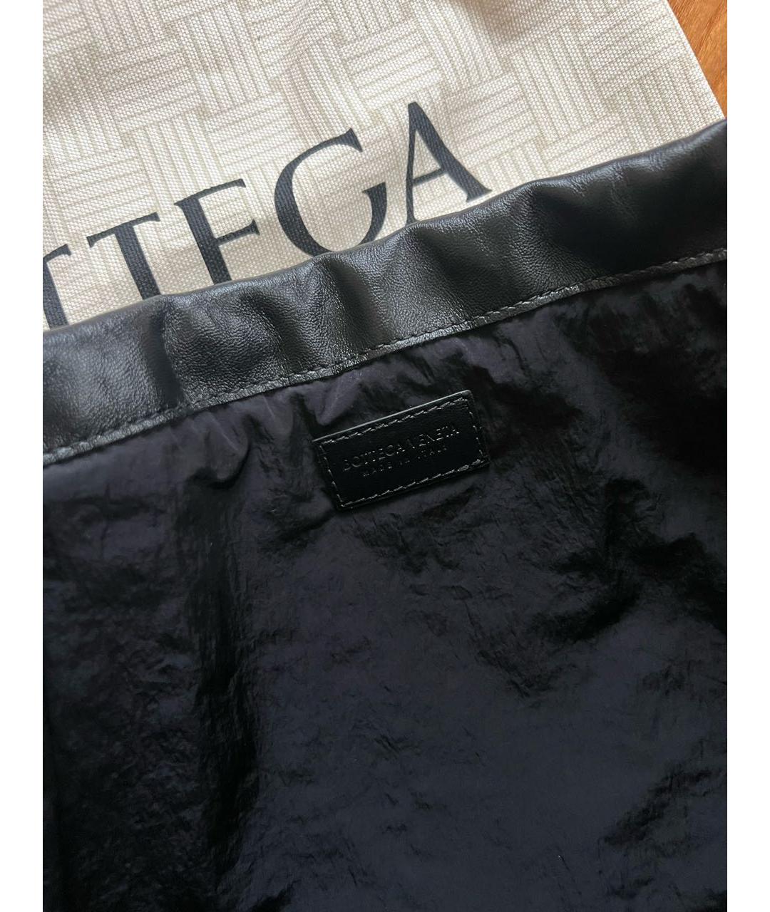 BOTTEGA VENETA Черная кожаная сумка с короткими ручками, фото 5