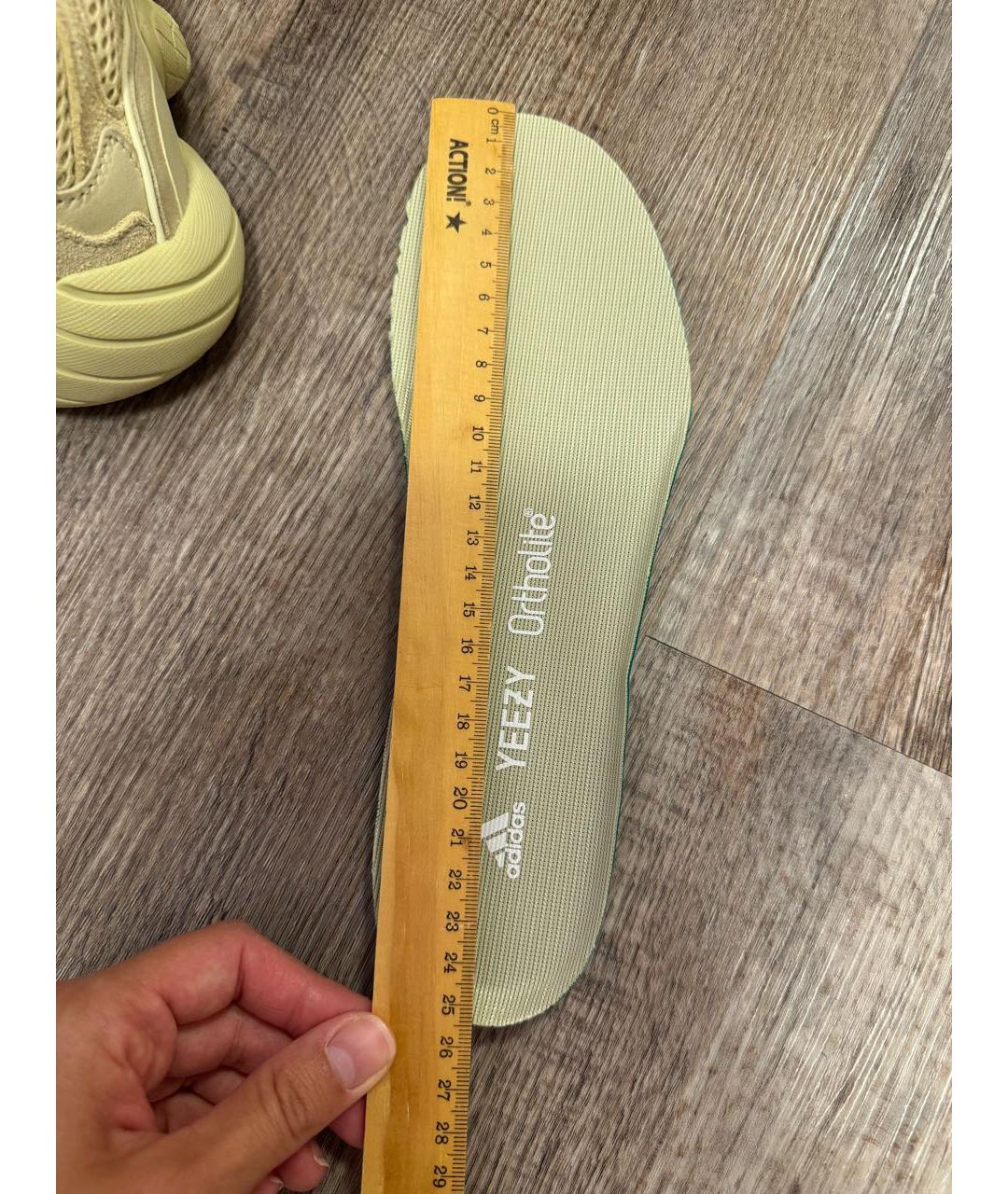 ADIDAS YEEZY Желтые замшевые кроссовки, фото 6