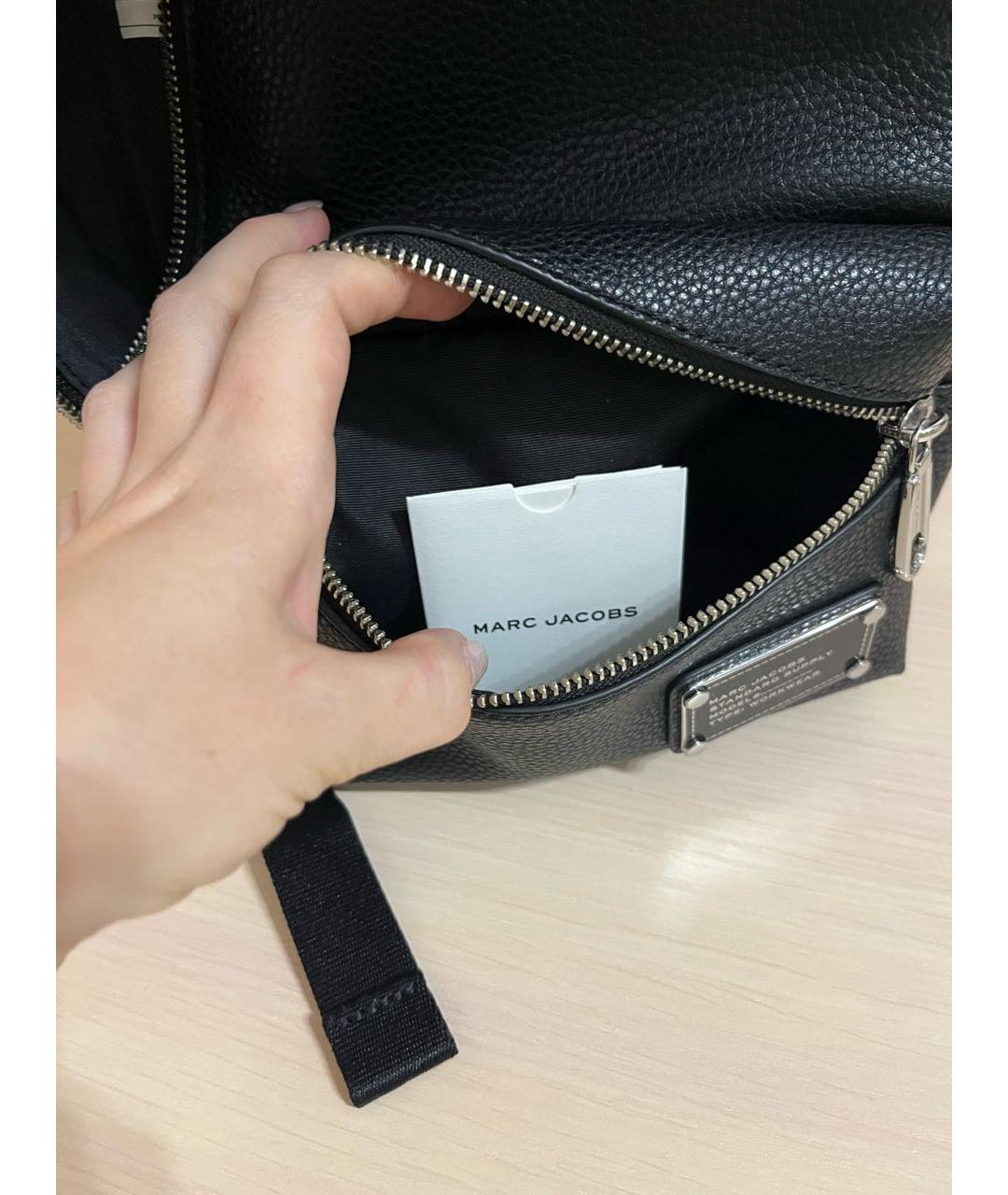 MARC JACOBS Черный кожаный рюкзак, фото 8