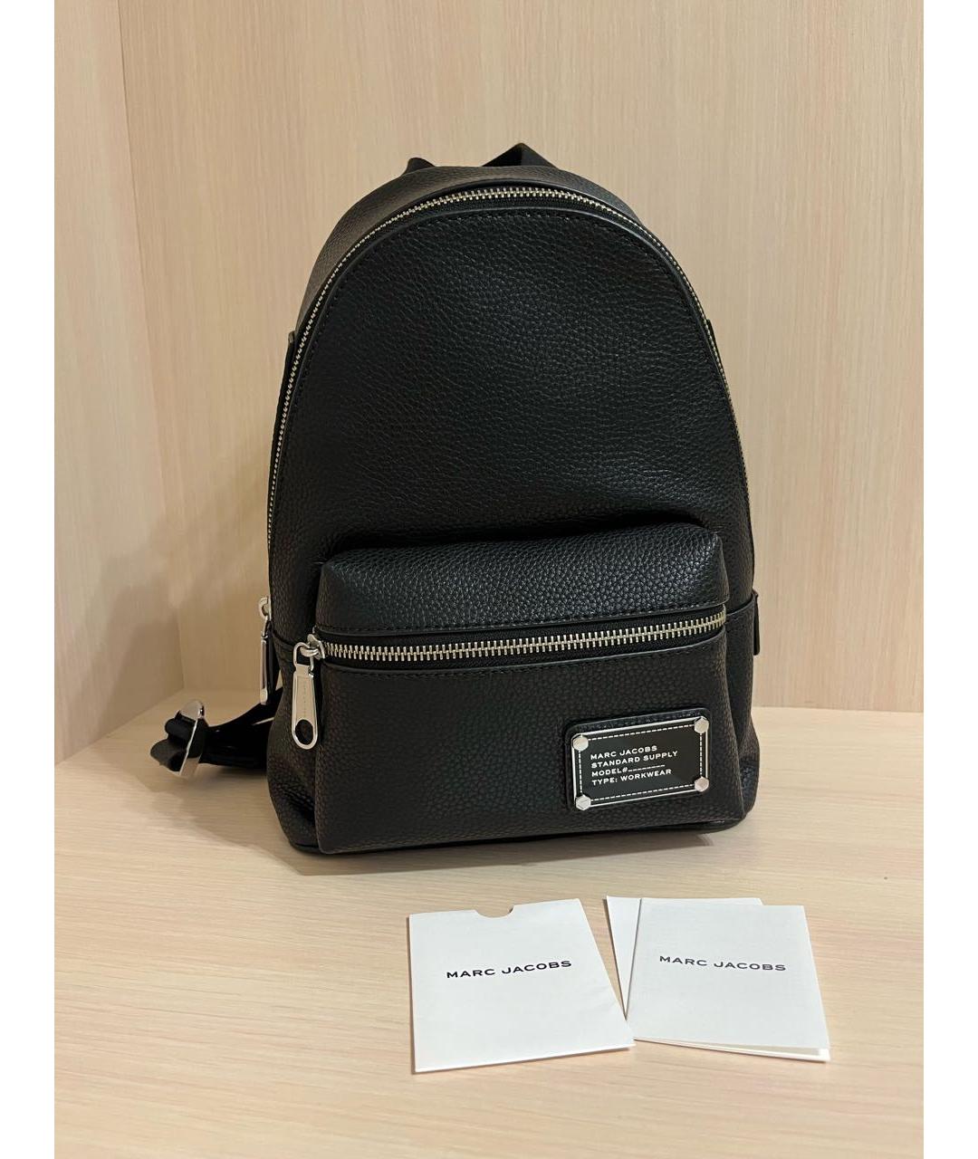 MARC JACOBS Черный кожаный рюкзак, фото 9