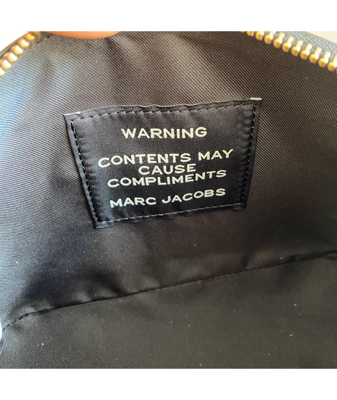 MARC JACOBS Черная кожаная косметичка, фото 6