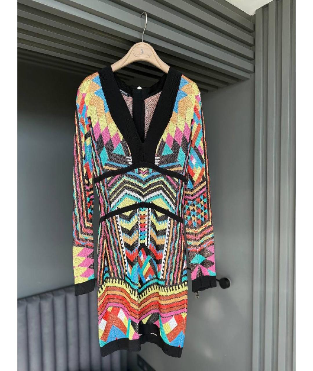 BALMAIN Мульти вискозное платье, фото 9
