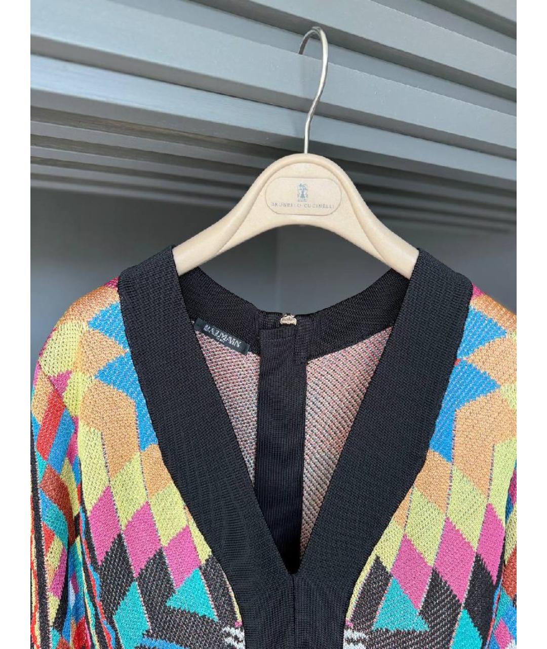 BALMAIN Мульти вискозное платье, фото 3