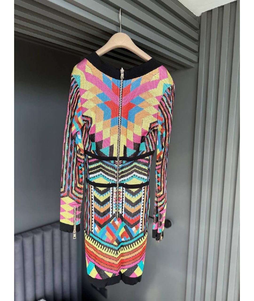 BALMAIN Мульти вискозное платье, фото 2
