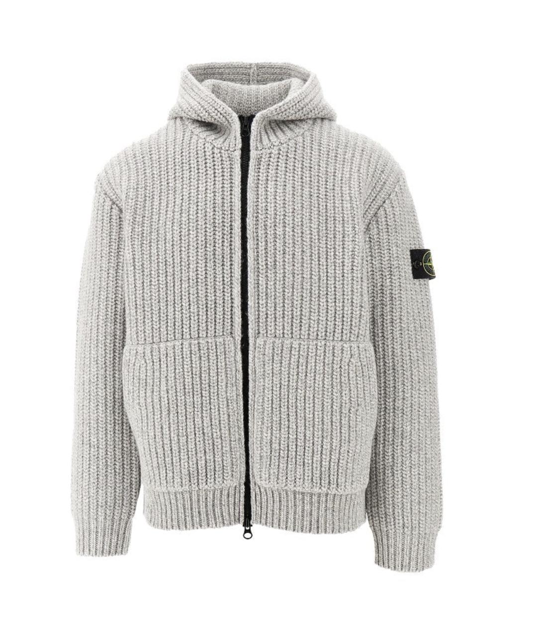STONE ISLAND Серый шерстяной джемпер / свитер, фото 1