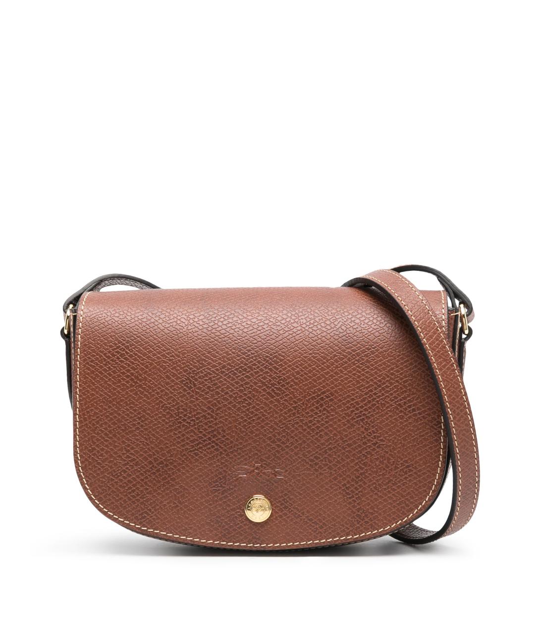 LONGCHAMP Коричневая кожаная сумка через плечо, фото 1
