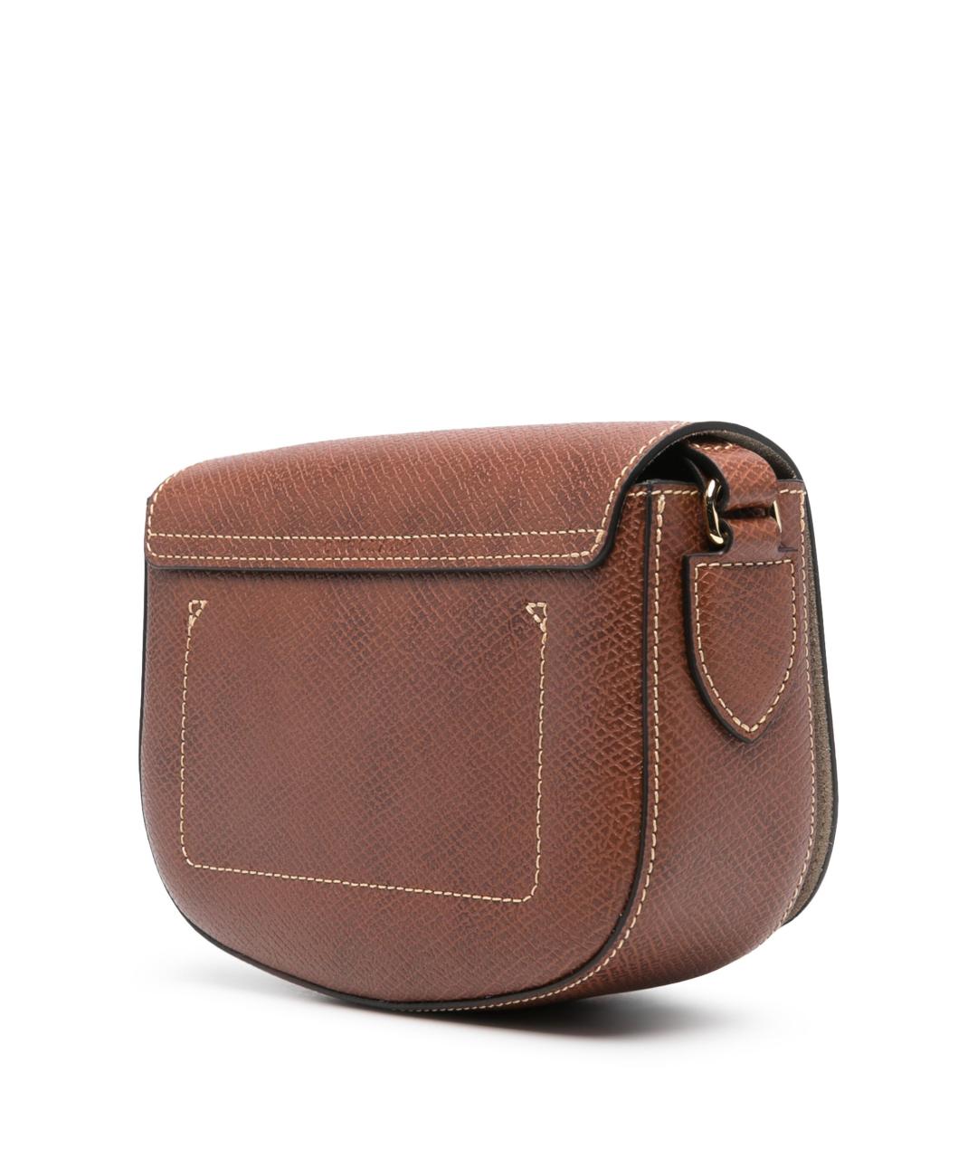 LONGCHAMP Коричневая кожаная сумка через плечо, фото 2