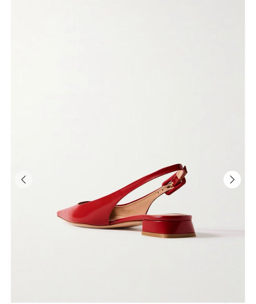 GIANVITO ROSSI Красные кожаные туфли, фото 4