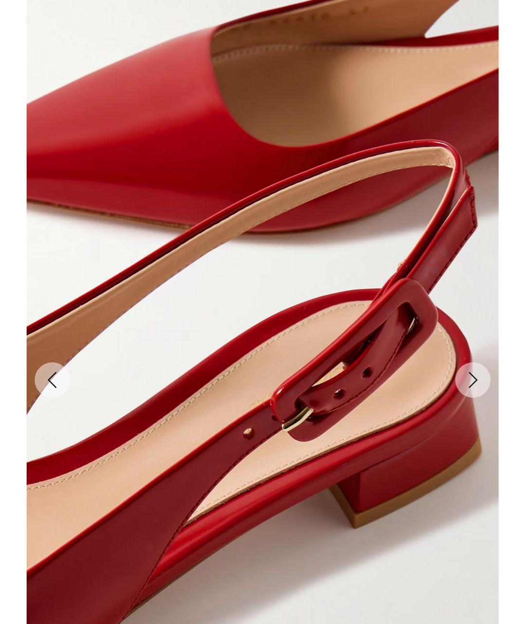 GIANVITO ROSSI Красные кожаные туфли, фото 3