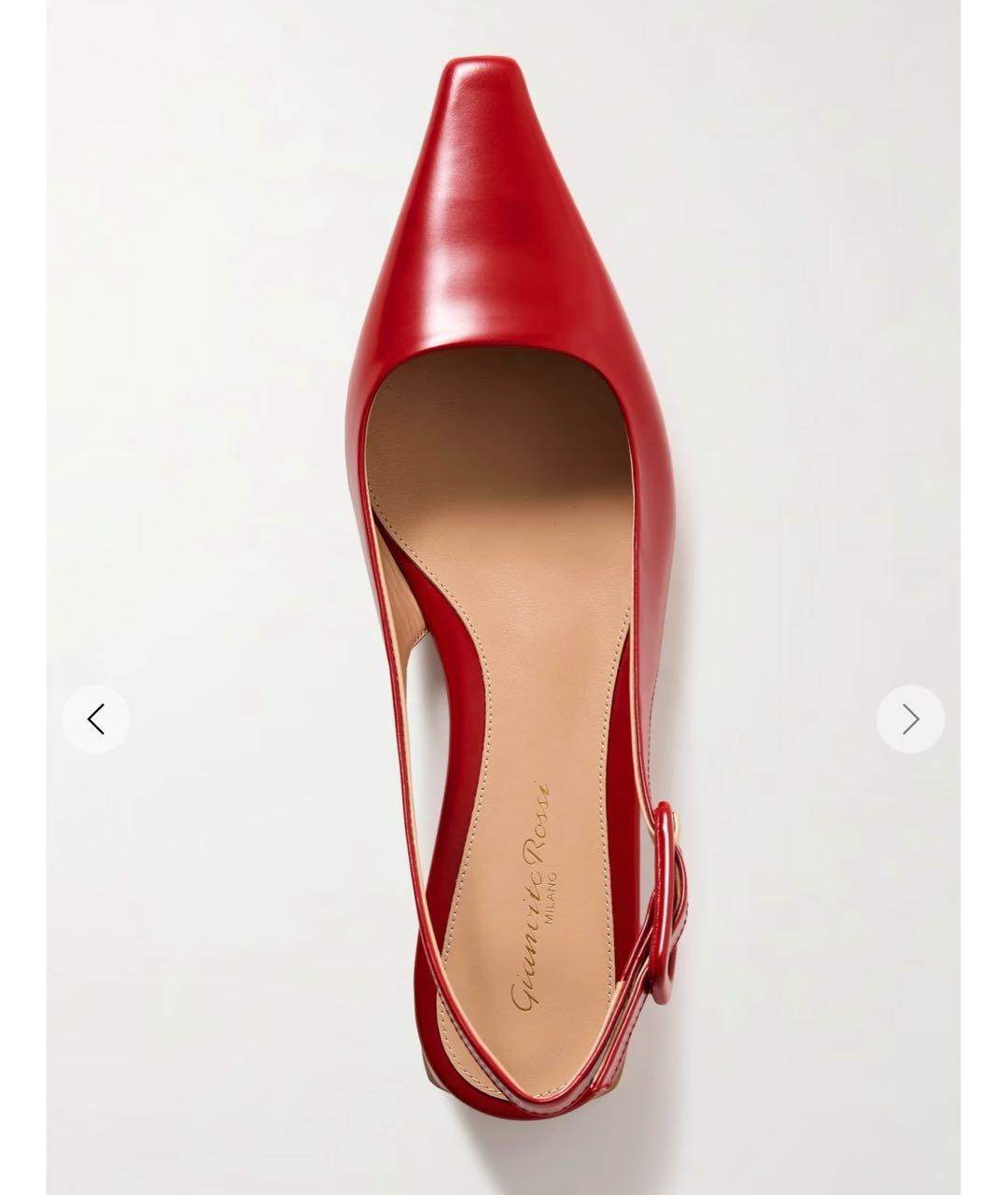 GIANVITO ROSSI Красные кожаные туфли, фото 2