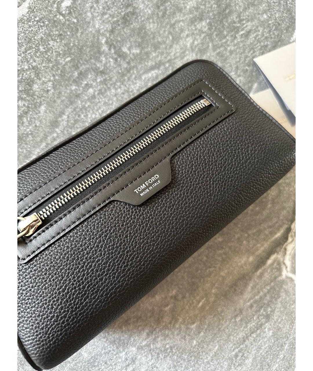 TOM FORD Черная кожаная барсетка, фото 8