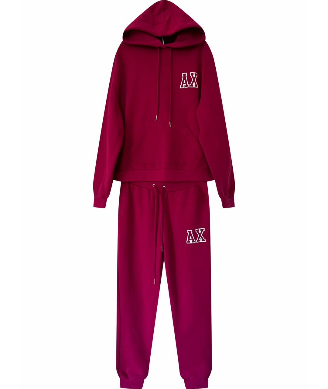ARMANI EXCHANGE Бордовый хлопковый спортивные костюмы, фото 1