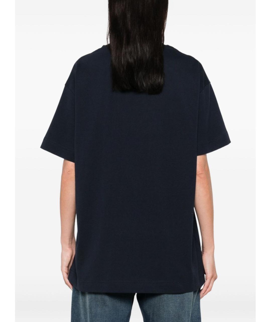 GIVENCHY Темно-синяя хлопковая футболка, фото 4
