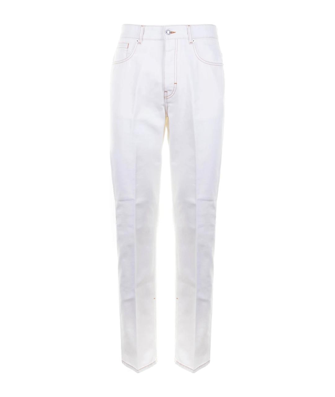 GIVENCHY Белые хлопковые прямые джинсы, фото 1