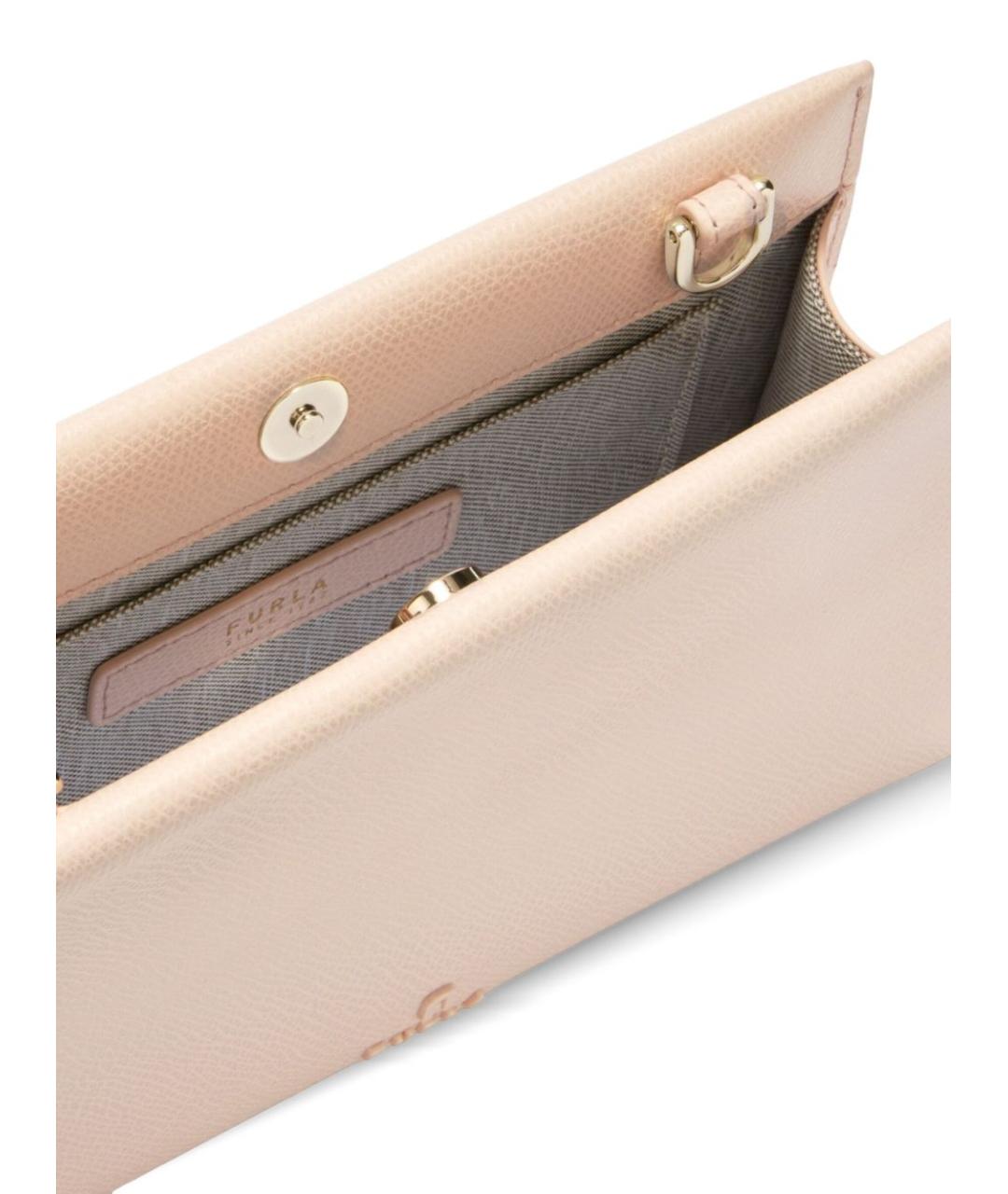 FURLA Бежевая кожаная сумка через плечо, фото 2