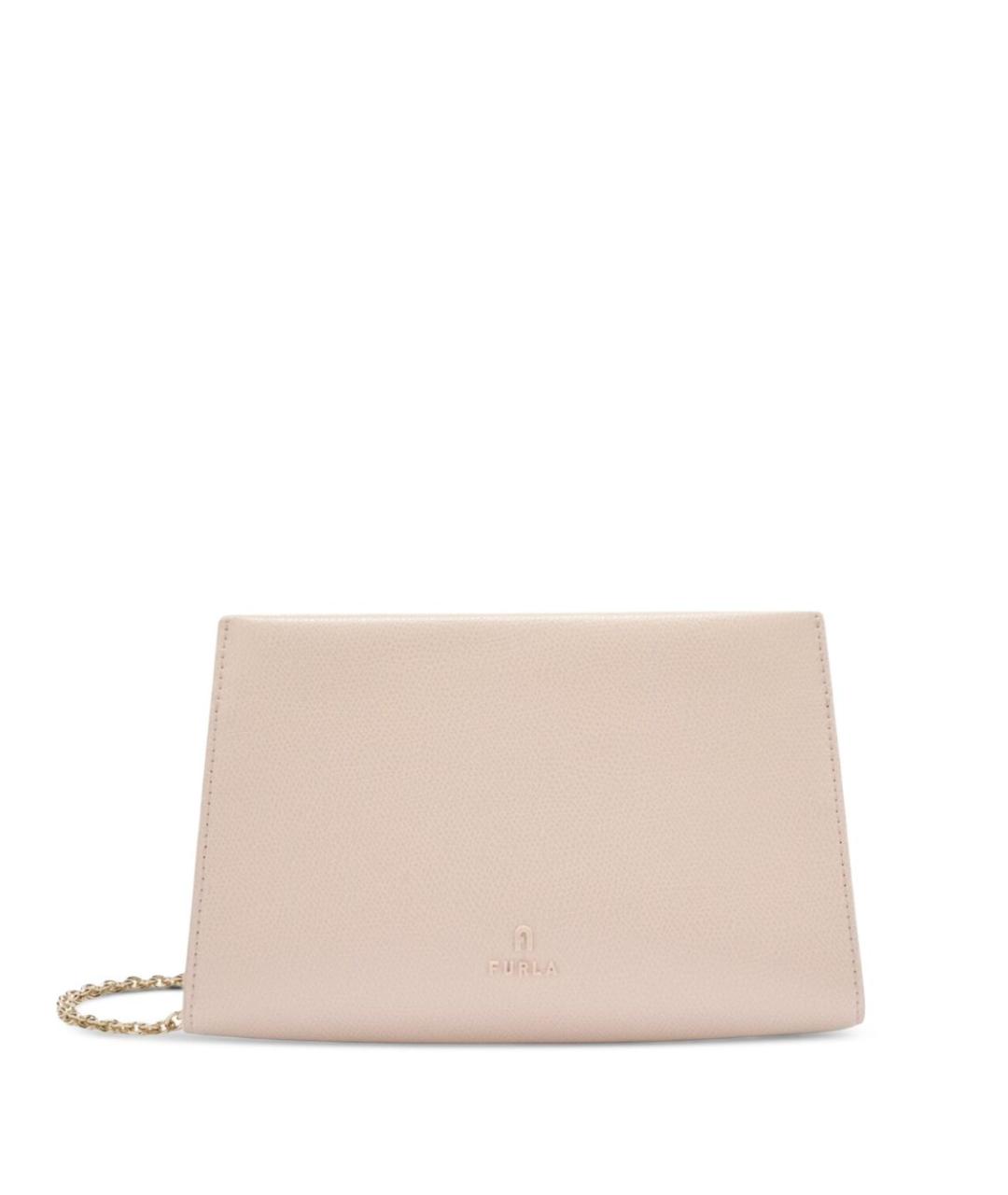 FURLA Бежевая кожаная сумка через плечо, фото 1