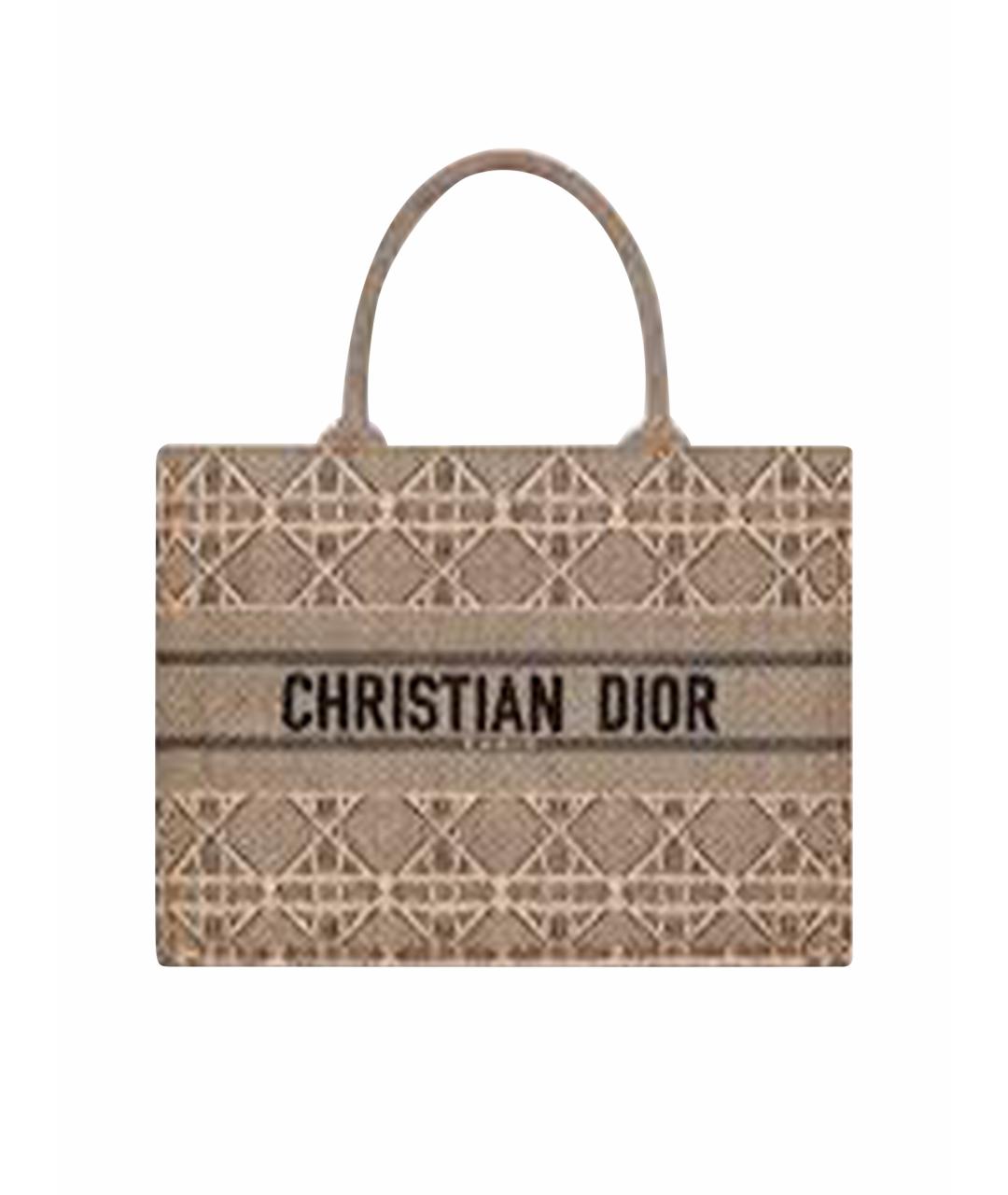 CHRISTIAN DIOR Бежевая сумка тоут, фото 1