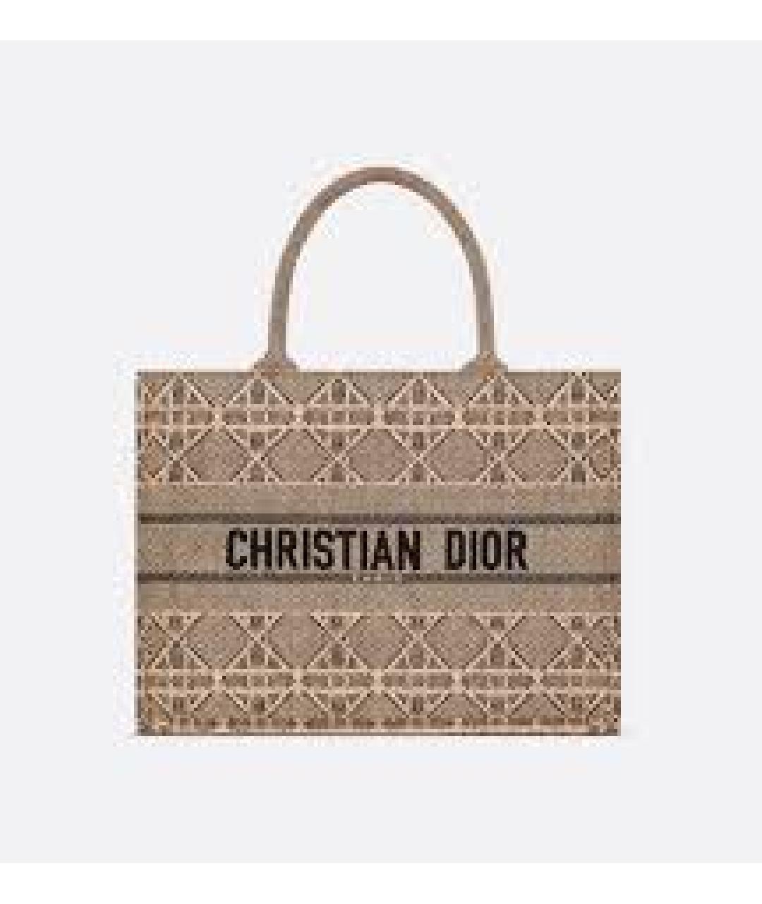 CHRISTIAN DIOR Бежевая сумка тоут, фото 5