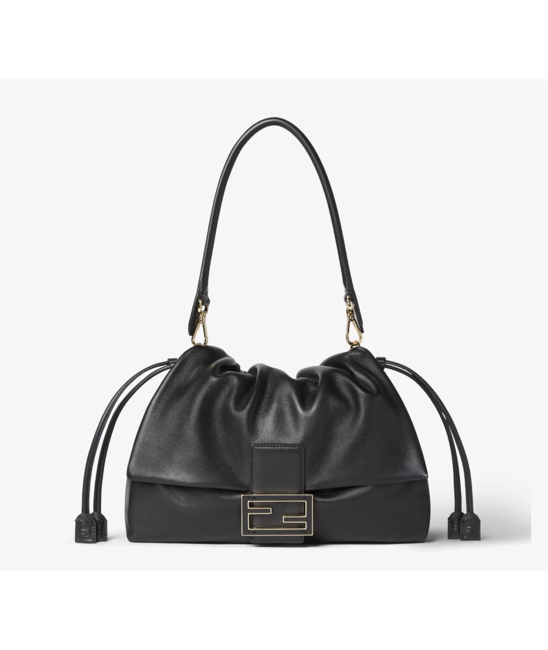 FENDI Черная кожаная сумка через плечо, фото 6
