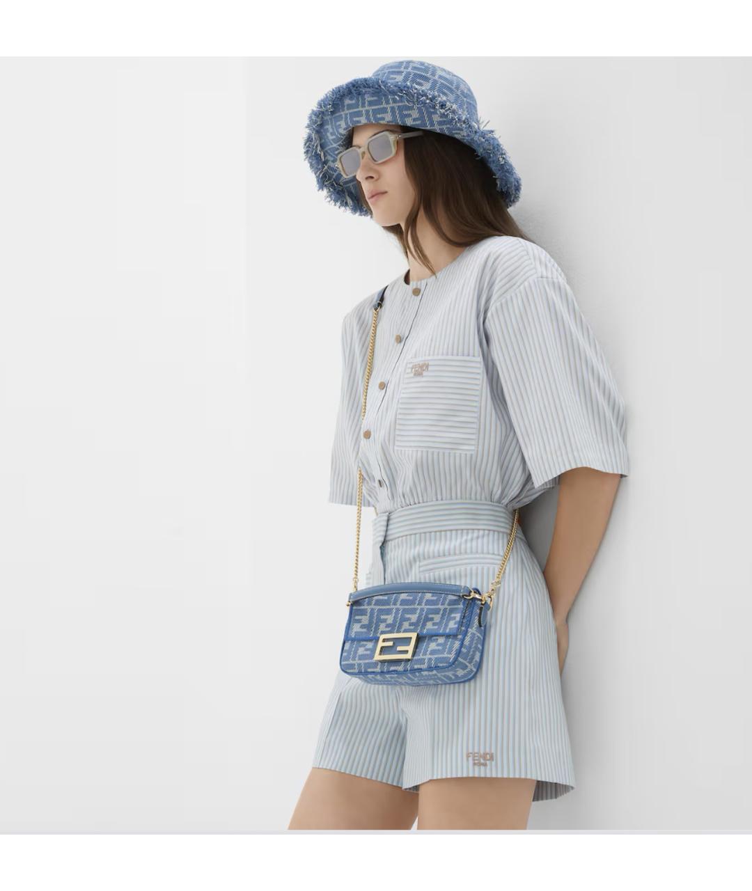 FENDI Синяя сумка через плечо, фото 2