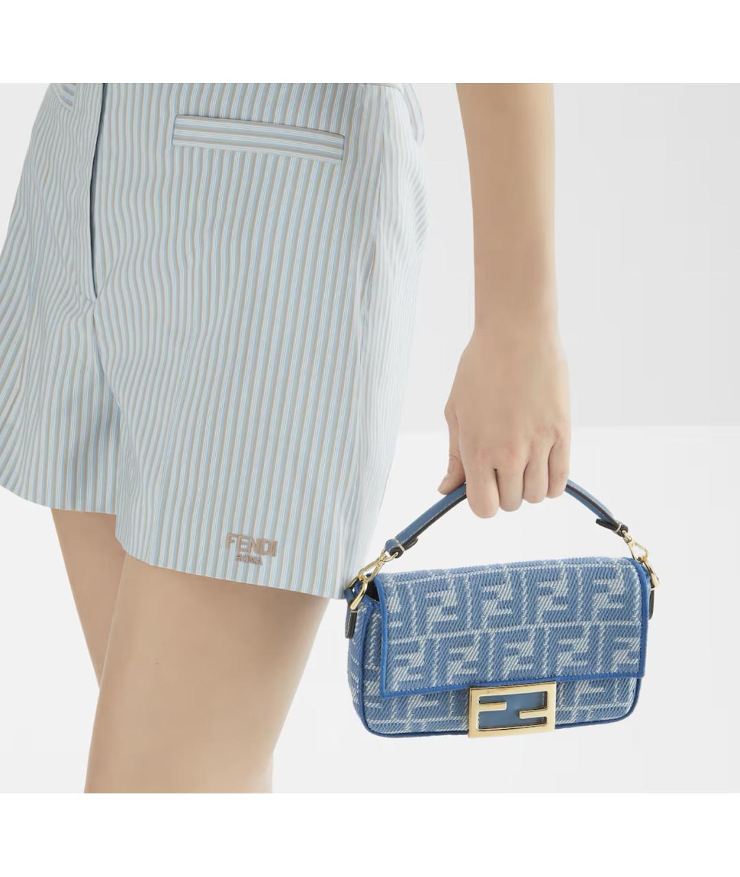 FENDI Синяя сумка через плечо, фото 3