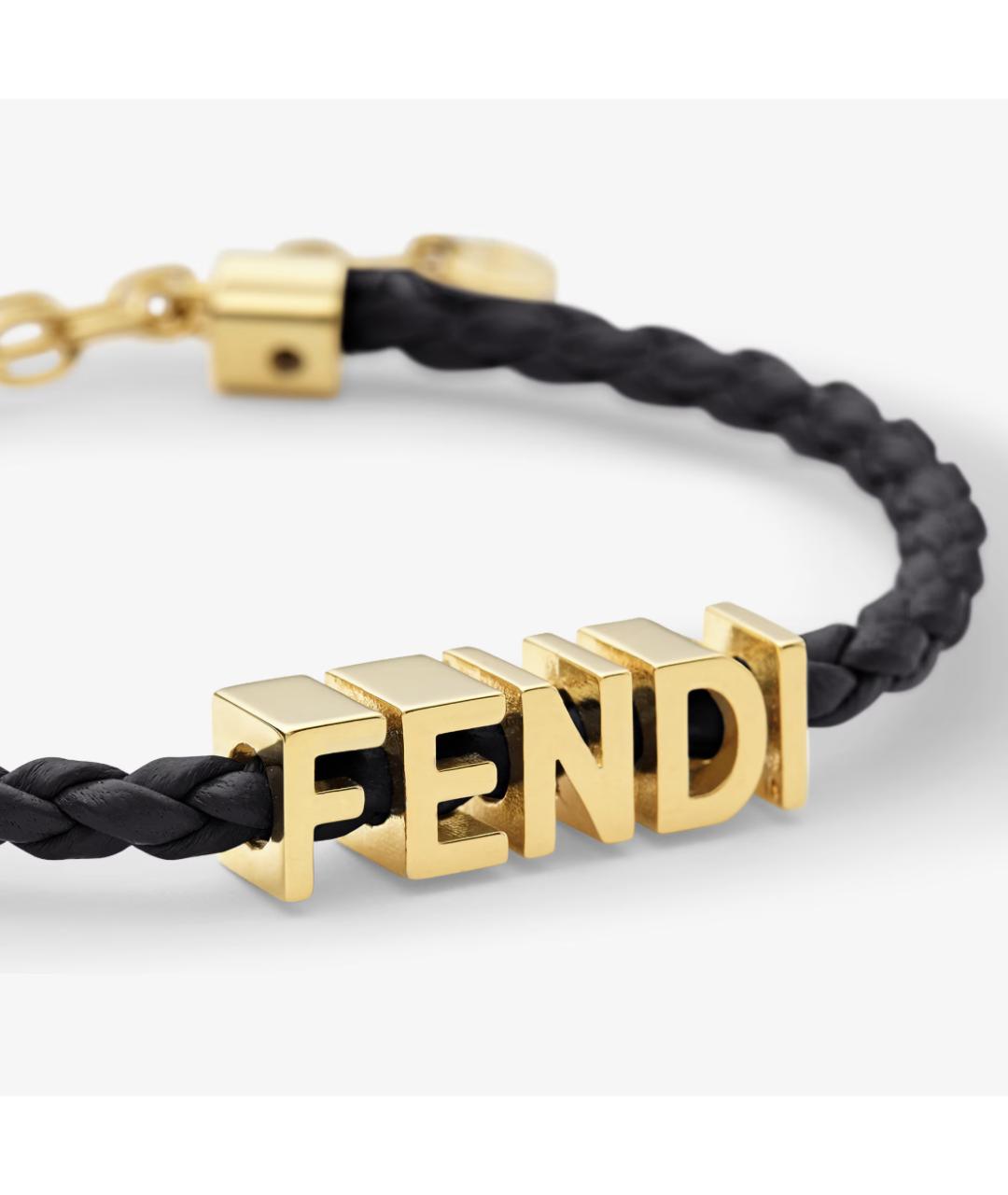 FENDI Черный браслет, фото 2