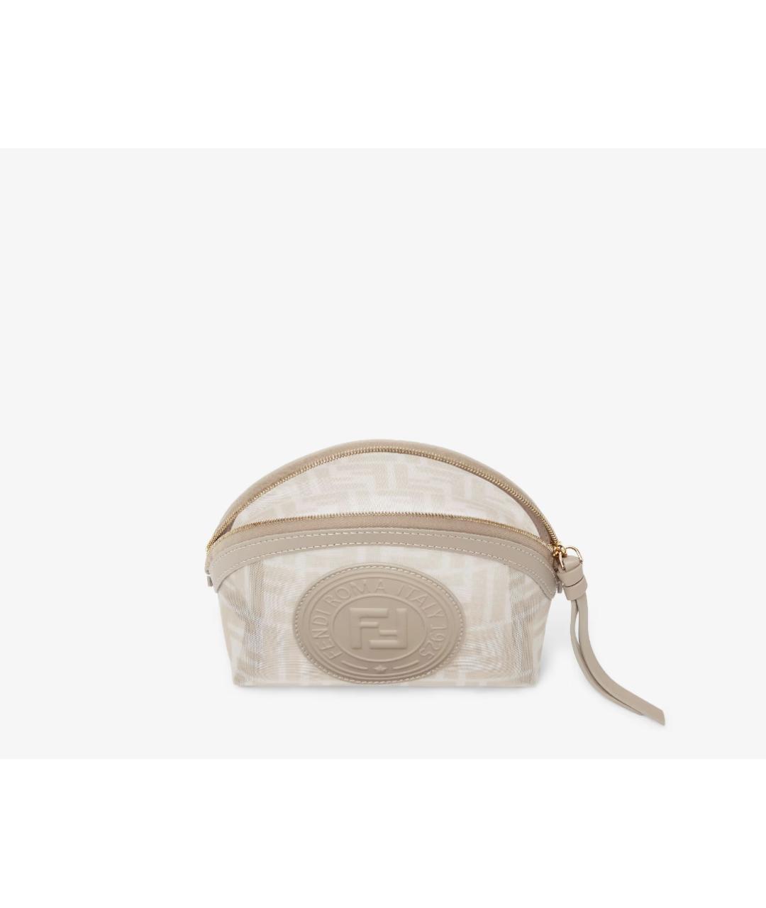 FENDI Бежевая косметичка, фото 3