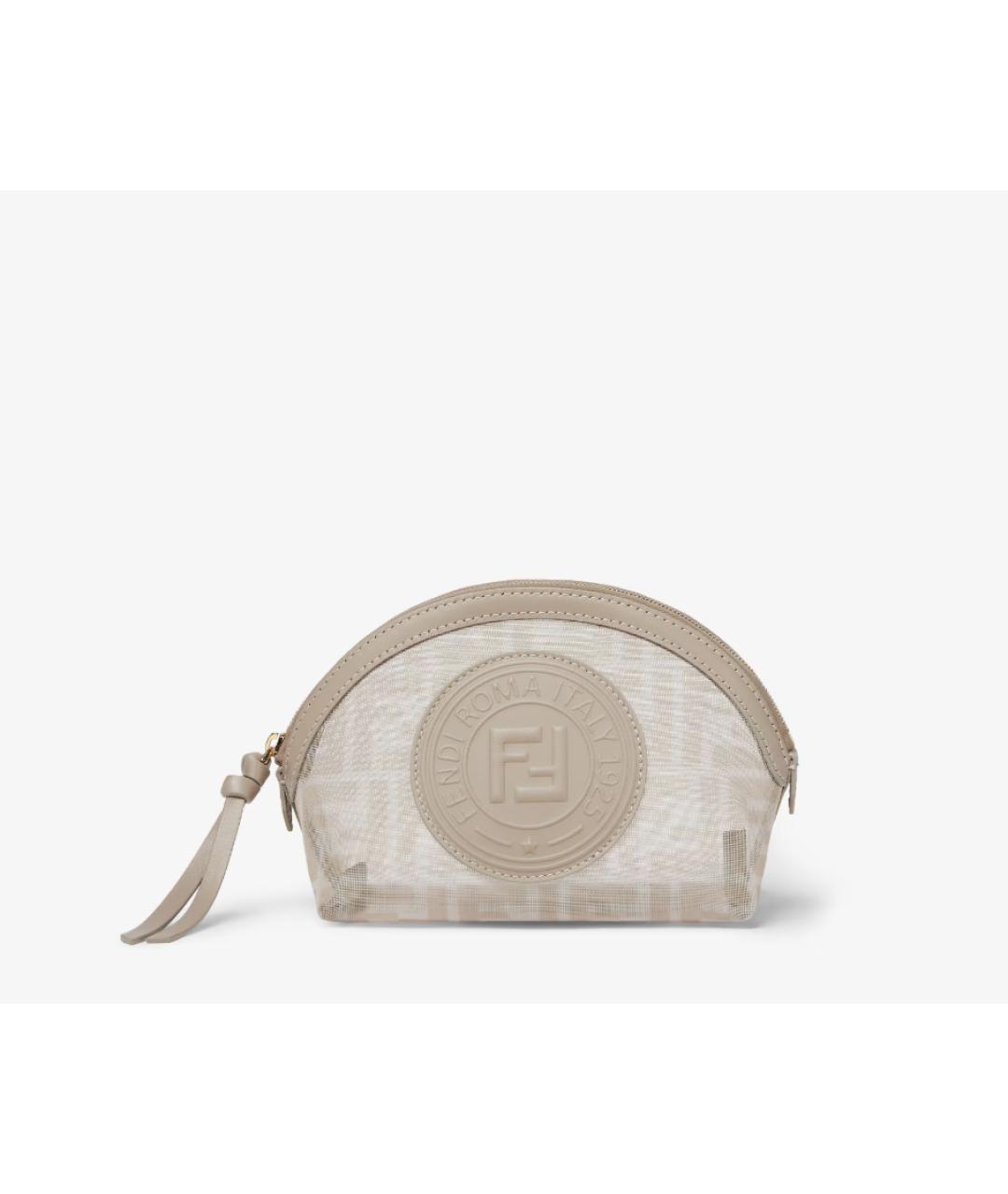 FENDI Бежевая косметичка, фото 4
