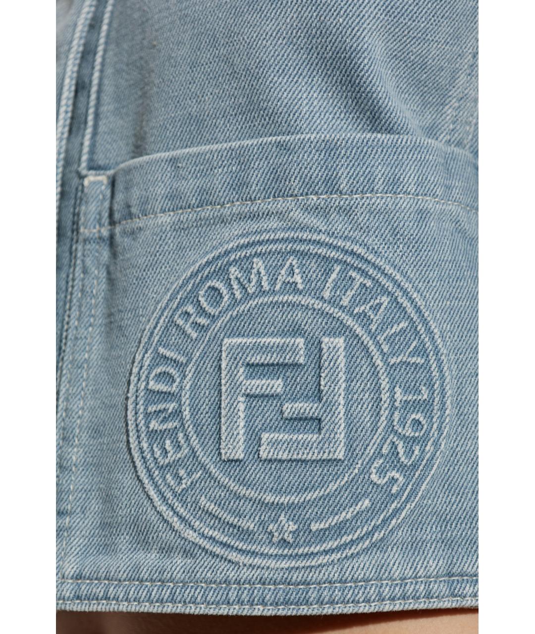 FENDI Голубая куртка, фото 4