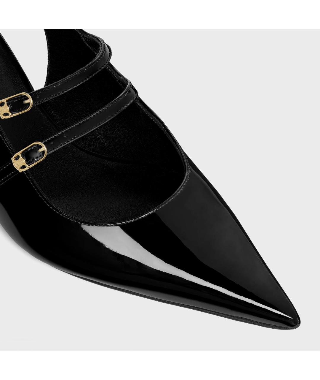CELINE Черные туфли из лакированной кожи, фото 4