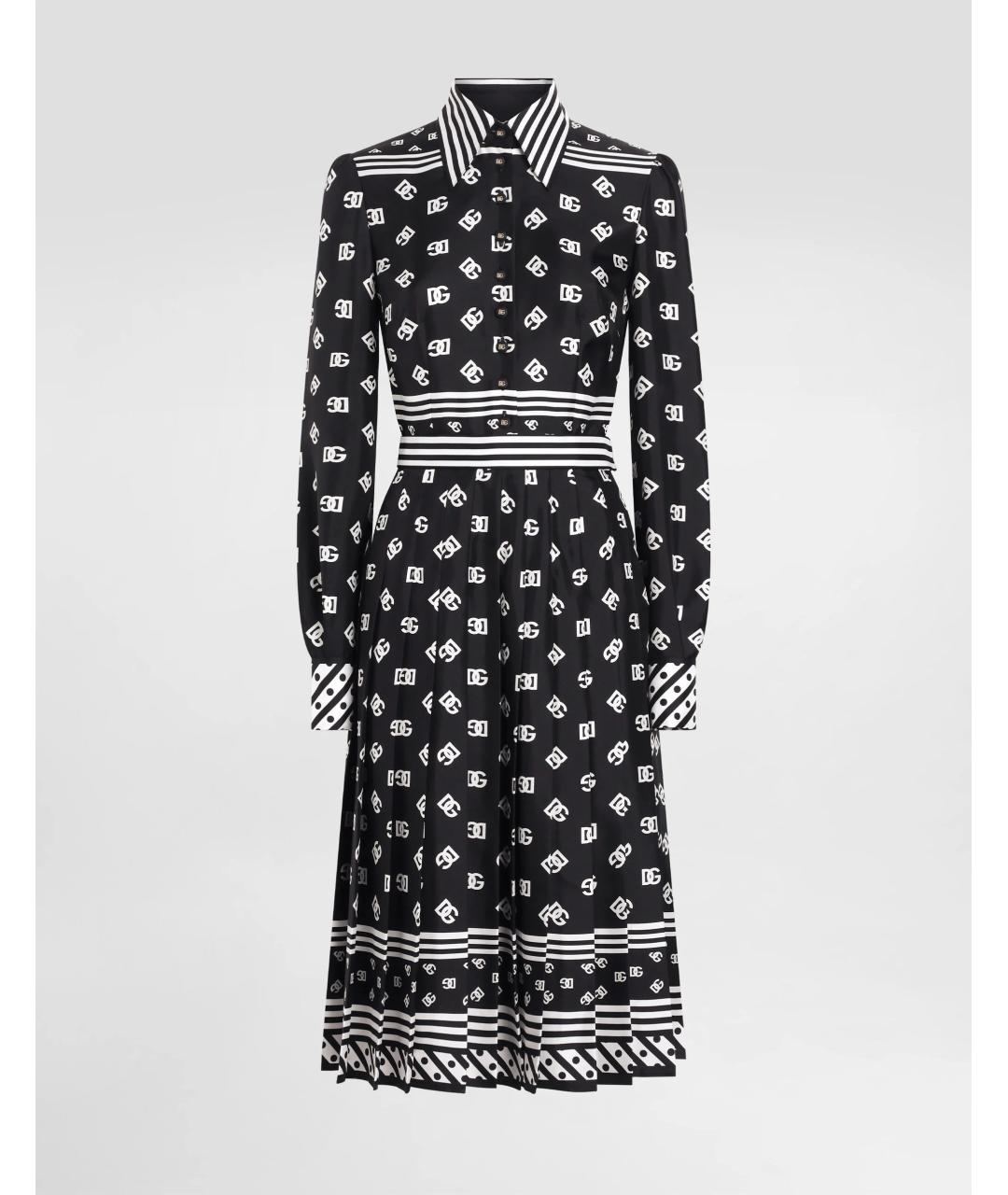 DOLCE&GABBANA Черное повседневное платье, фото 6